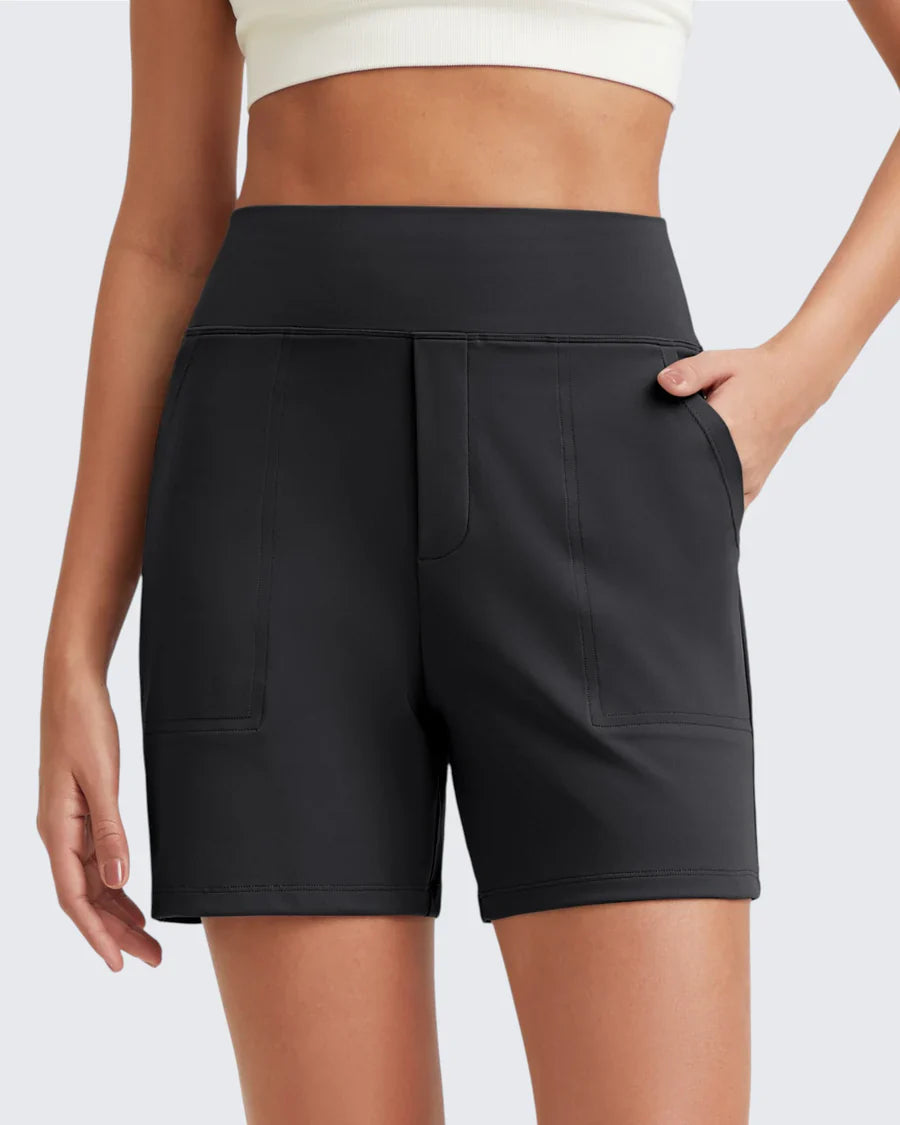 Zeni - Shorts de sport taille haute avec poches profondes